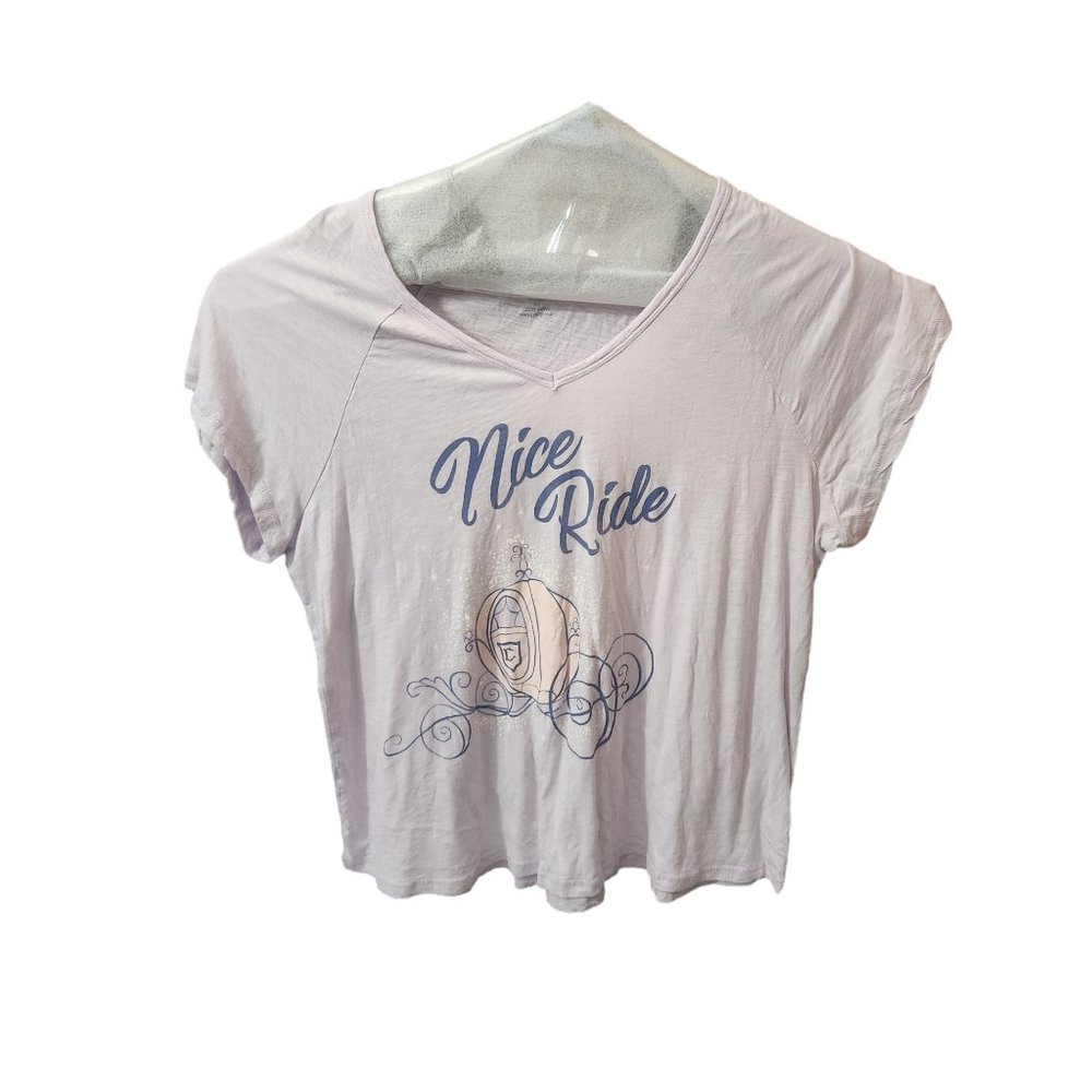 Disney Cinderella Nice Ride Pink Sleepwear Tshirt Woman's Size 3x